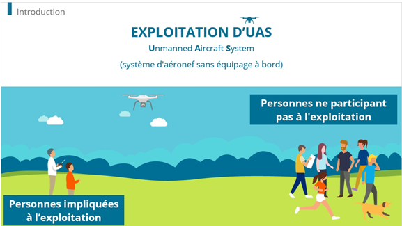 Dokeos a mis en place une formation en ligne drone pour les autorités belges.