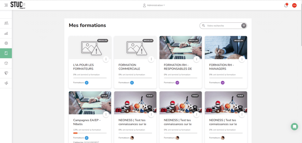 Les formations en ligne Keepcool sur Dokeos LMS
