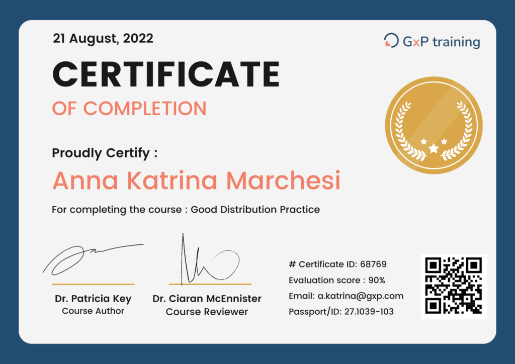Certificat Authentifié