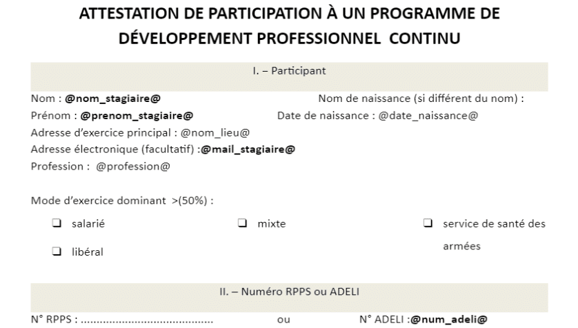 Attestation conforme ODPC Dokeos